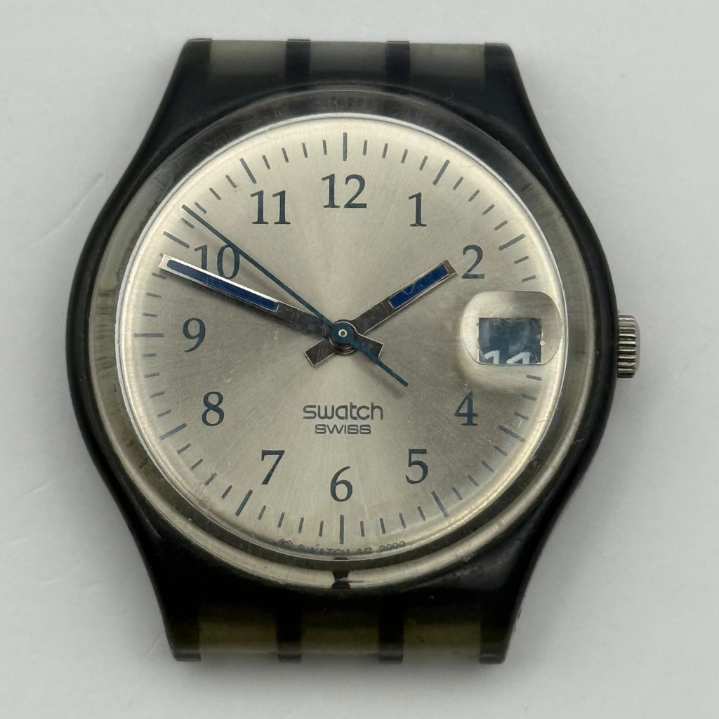 Vintage Swatch Gent Watch GM411 Scottish 2000 Date Dial ETA Quartz 34mm Parts 