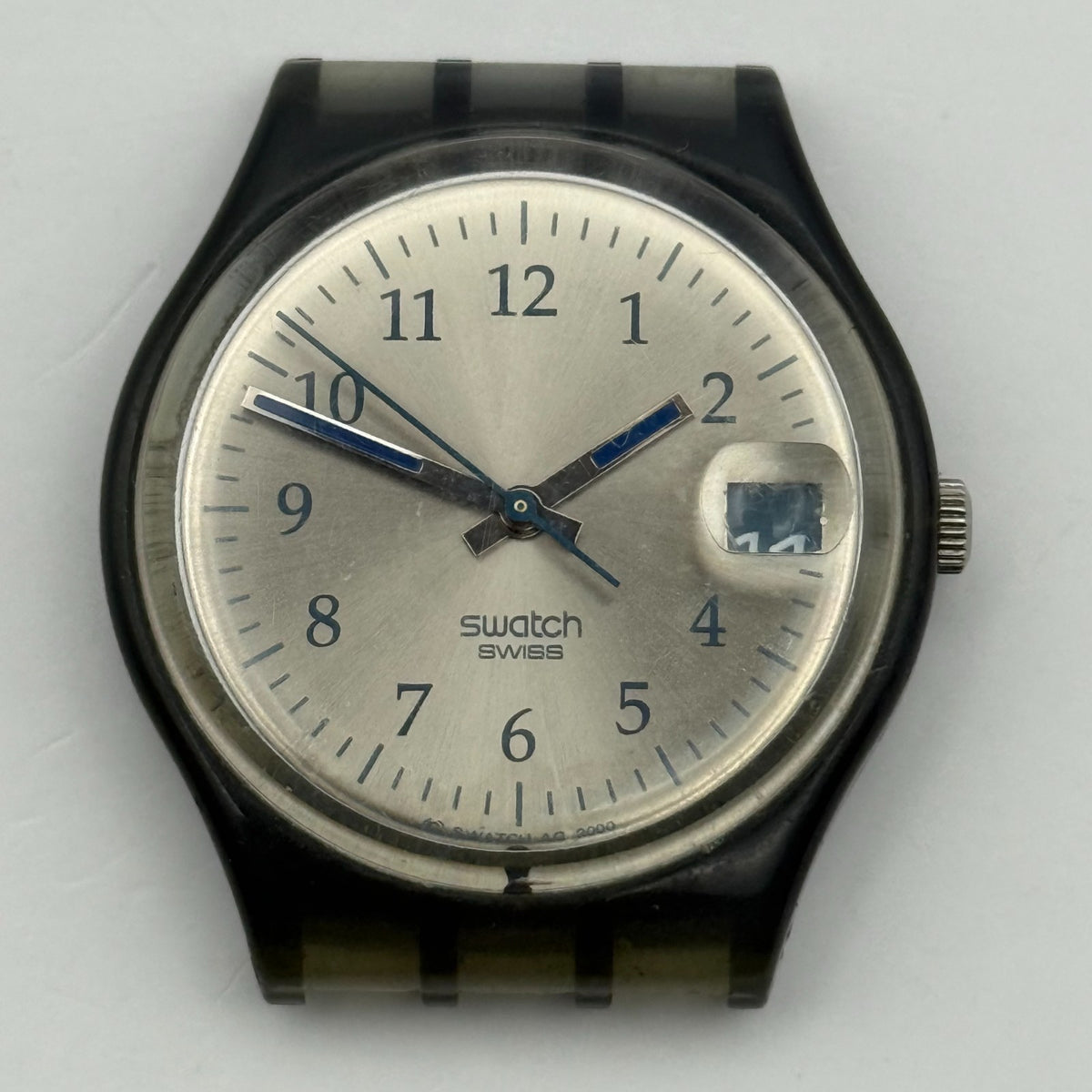 Vintage Swatch Gent Watch GM411 Scottish 2000 Date Dial ETA Quartz 34mm Parts 