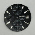 Seiko 7T62-0NM8 Watch Dial Chronograph 100M Black Spare Parts Repair 27.9mm