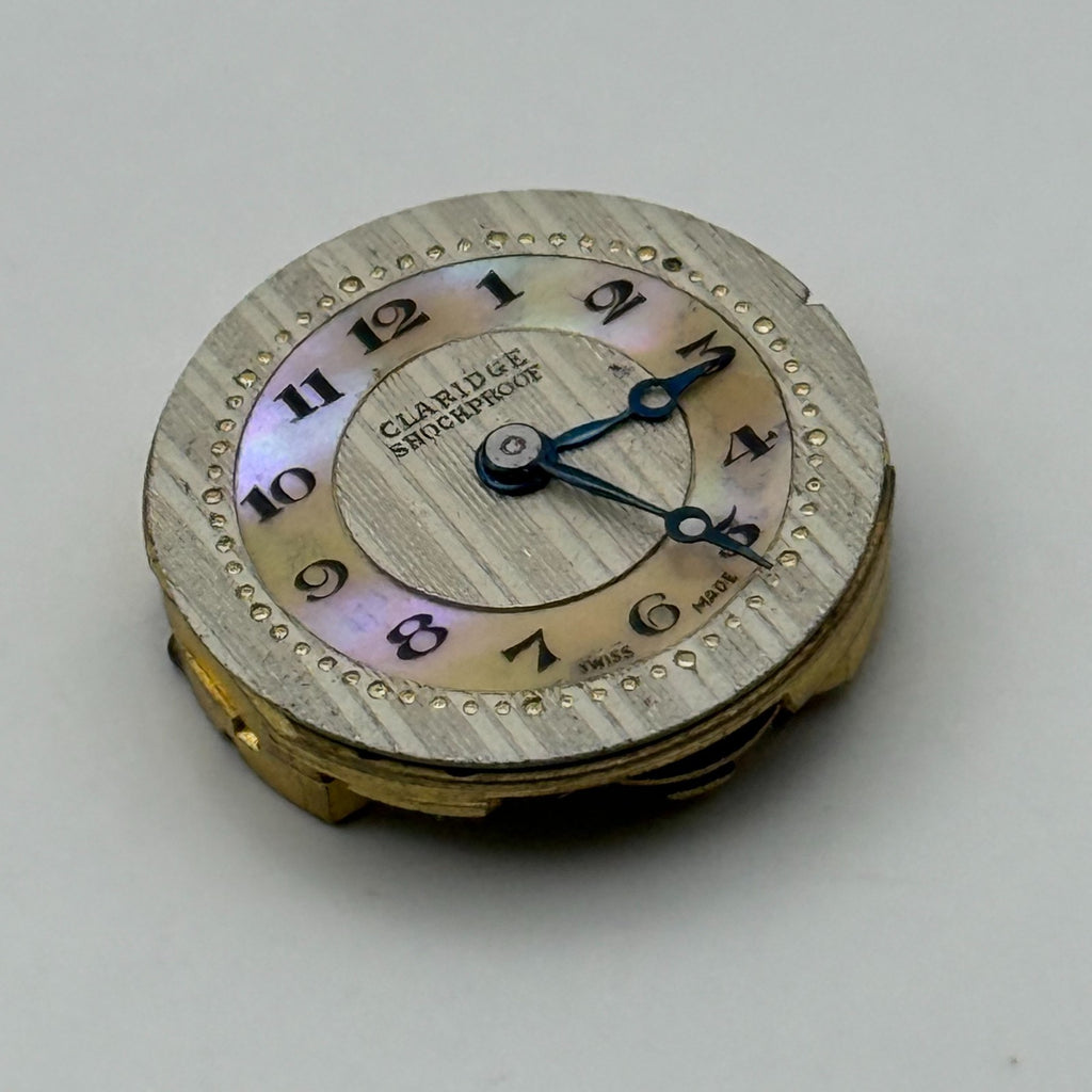 Claridge Watch Movement Shockproof Swiss Cylinder MOP Dial Parts Repair 19.5mm