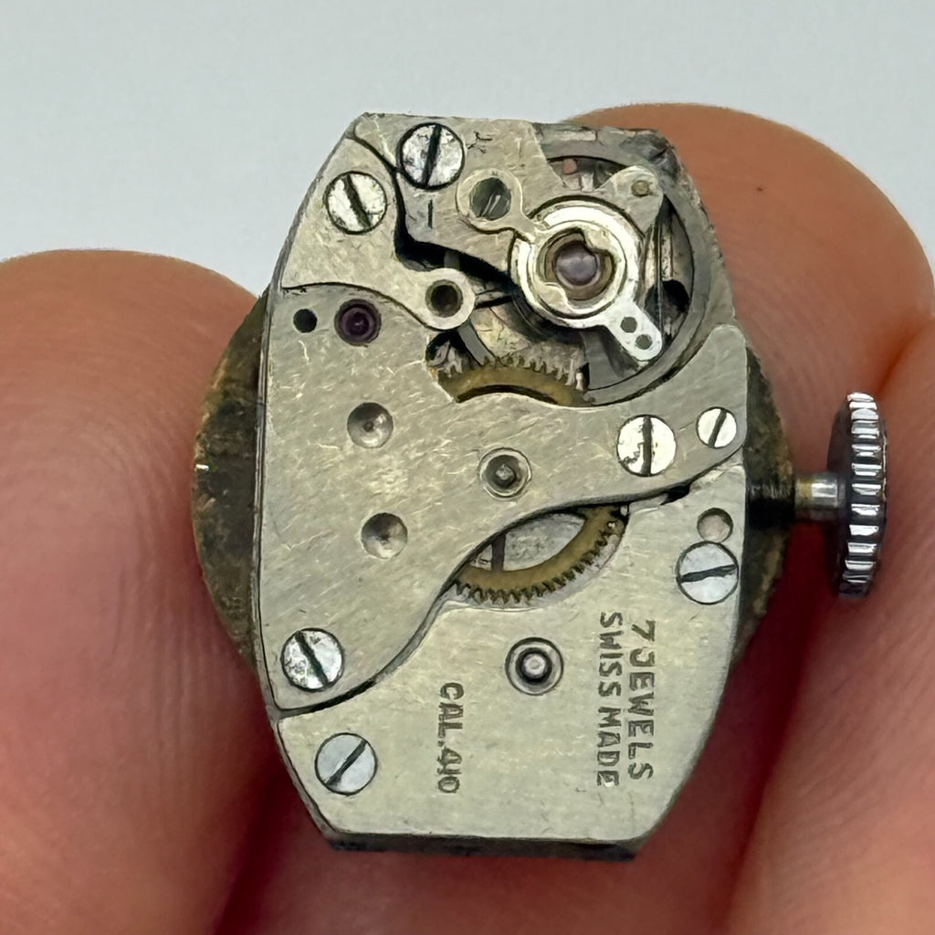 Oris Cal 410 Watch Movement Manual Wind Vintage Swiss Made Parts Repair 12.5mm