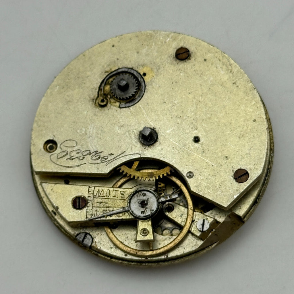 Antique Pocket Watch Movement Key Wound Parts Repair Spares 45.5mm