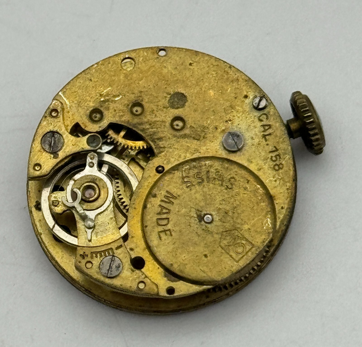 Oris Cal 158 Watch Movement Bentima Mother Of Pearl Manual Wind Swiss 23.7mm