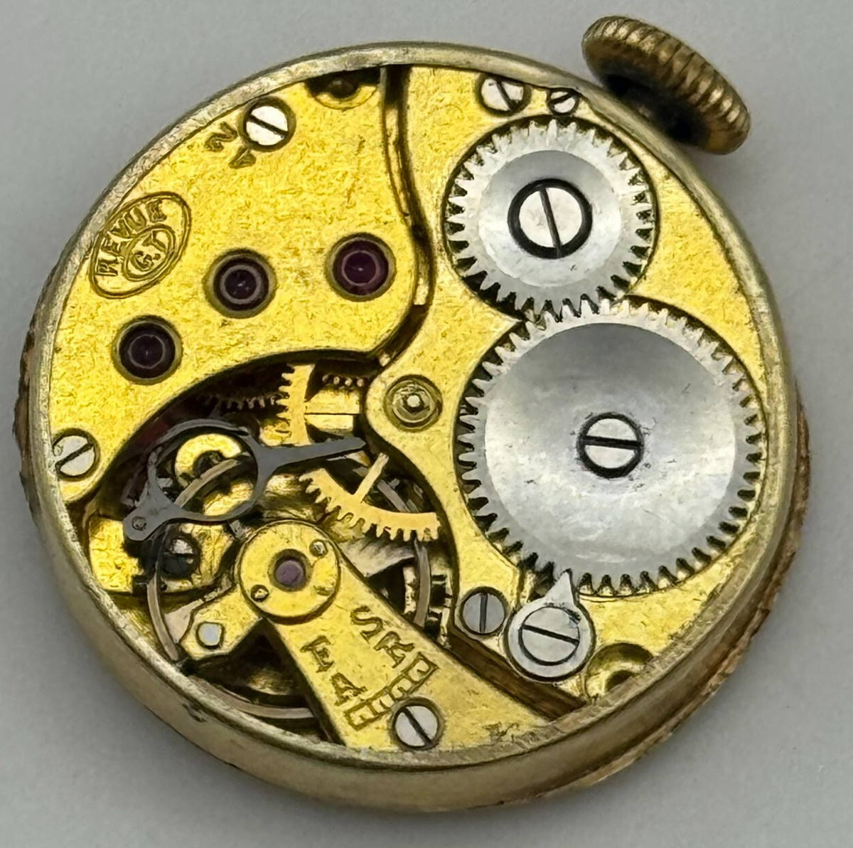 Revue GT Cal 42 Watch Movement Manual Wind Swiss Vintage Parts Spares 19.9mm 