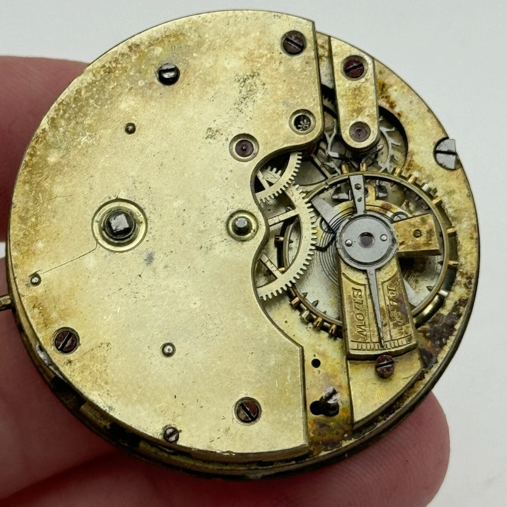 Antique Pocket Watch Movement Key Wound Parts Repair Spares 42.7mm