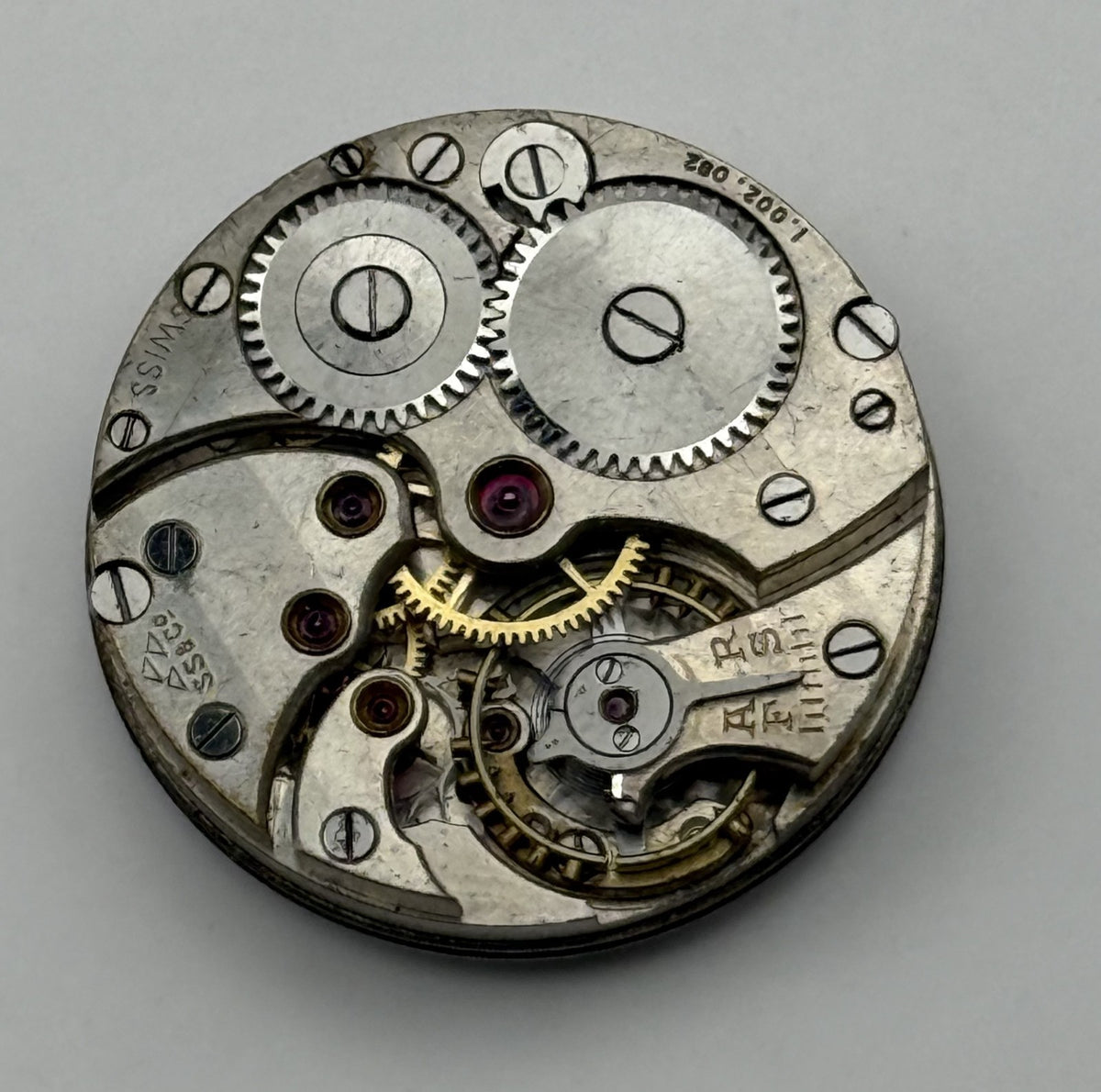 Stauffer SS & Co Trench Watch Movement Sub Seconds Swiss Parts 23.3mm