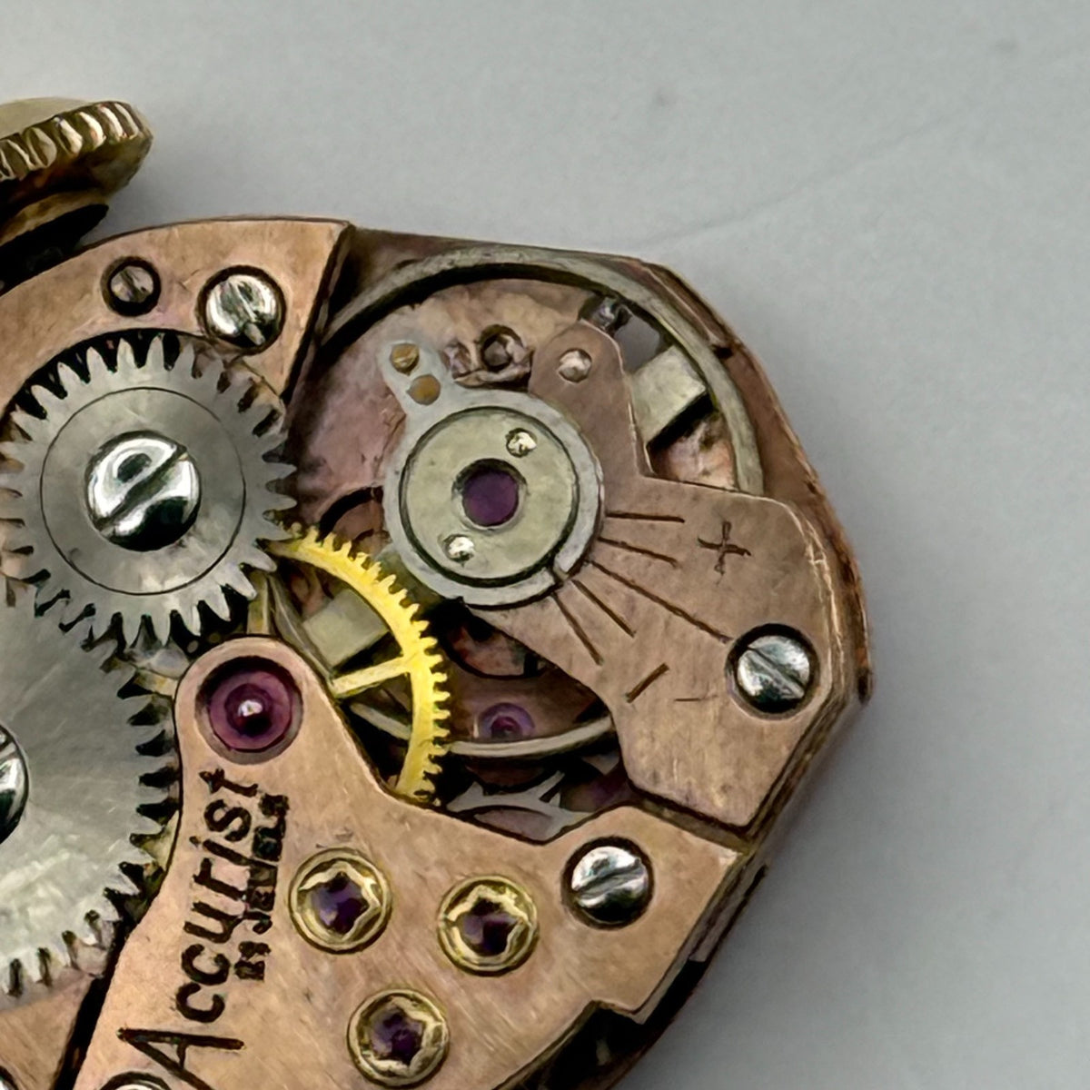 FEF 370 Watch Movement Accurist 21 Jewels Swiss Manual Wind Parts Repair 15.1mm