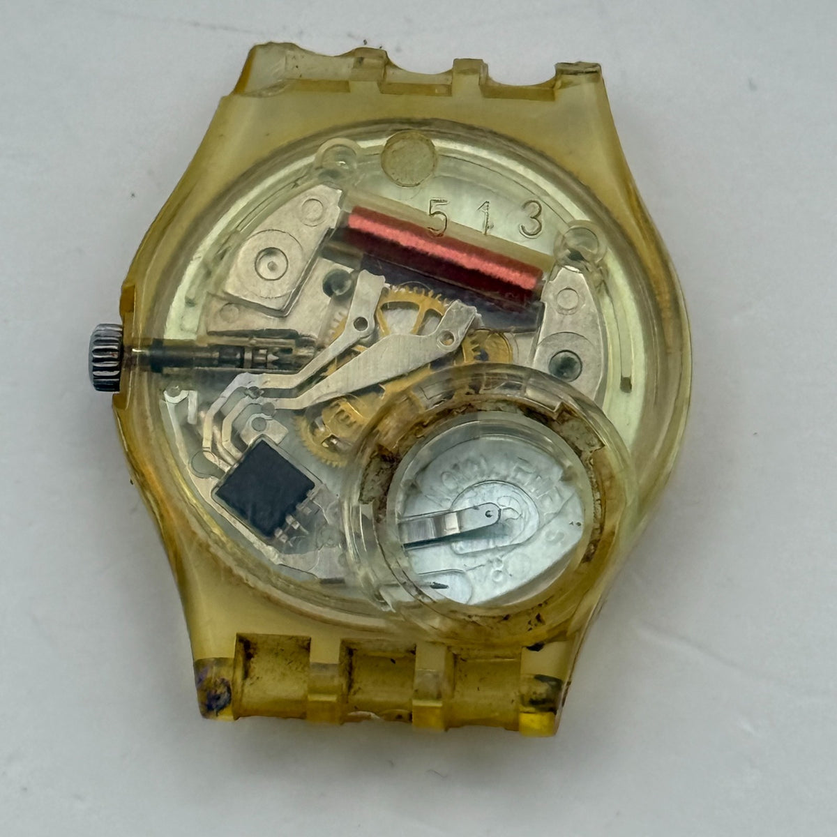 Vintage Swatch Vida Watch Burgundy Red 2003 ETA Quartz Swiss 25mm Parts Repair