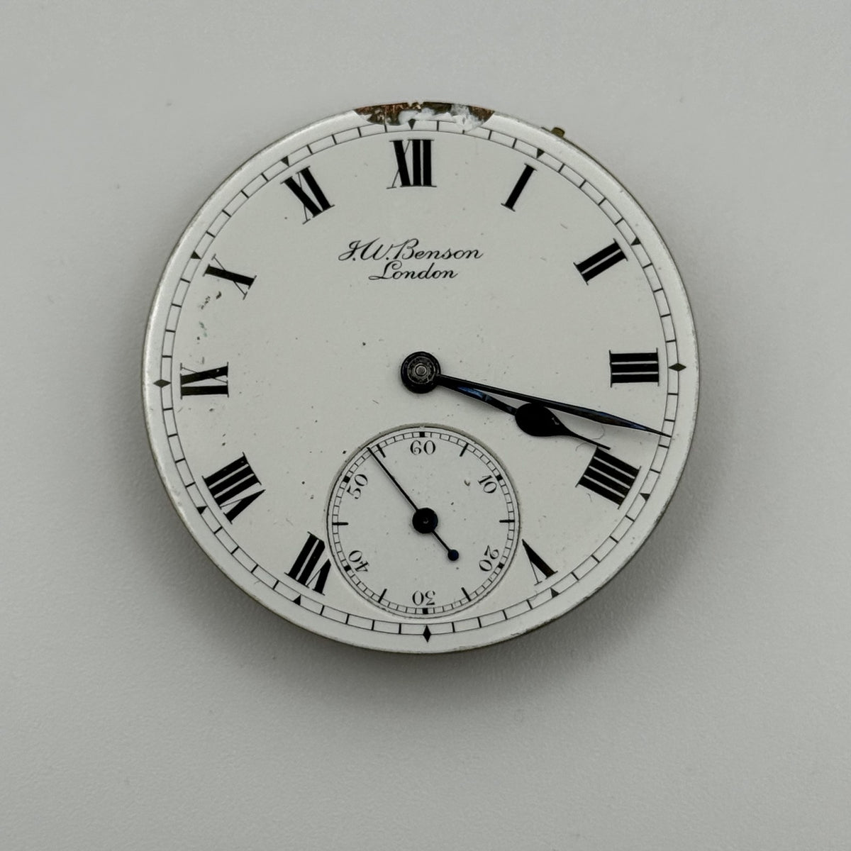 English Lever Pocket Watch Movement - J.W. Benson Ludgate - Parts/Repair 41.2mm