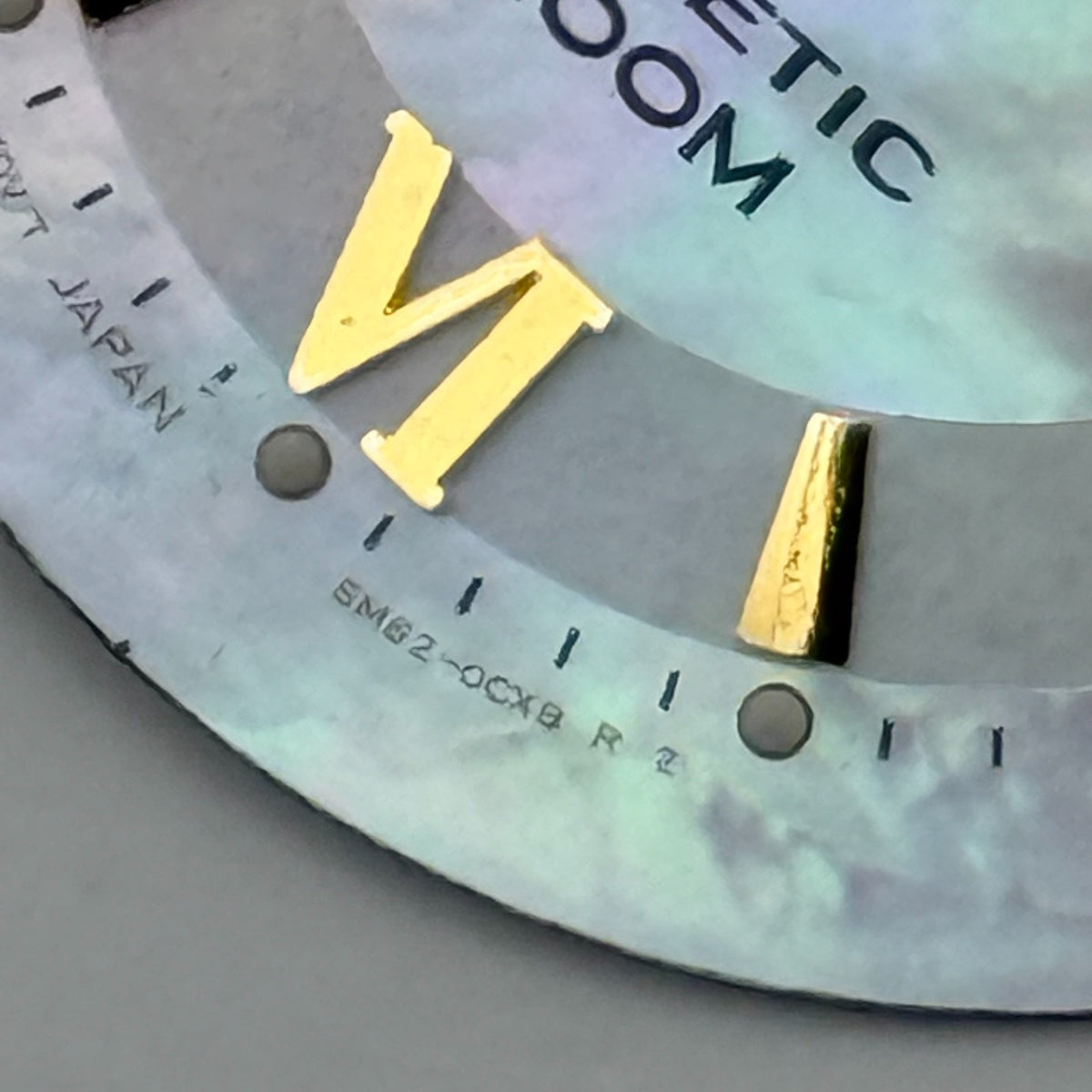 Seiko 5M62-OCXB Watch Dial Kinetic 100M MOP Japan Spare Parts Repair 27.4mm