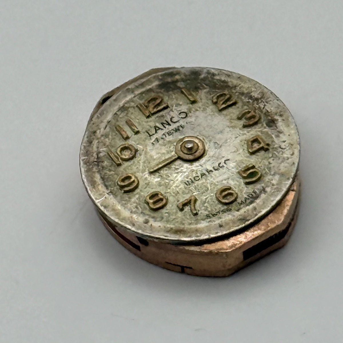 Lanco 500 Watch Movement 17 Jewels Inacbloc Swiss Manual Wind Parts 12.9mm