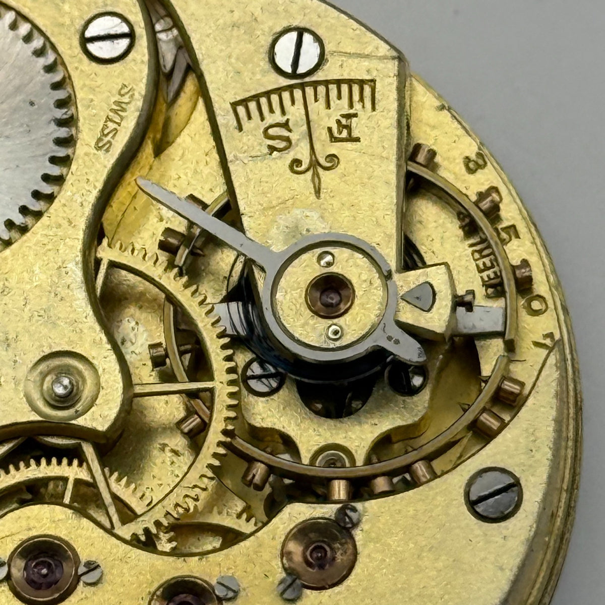 IWC Peerless Pocket Watch Movement Open Face High Grade S&Co Parts 39.9mm