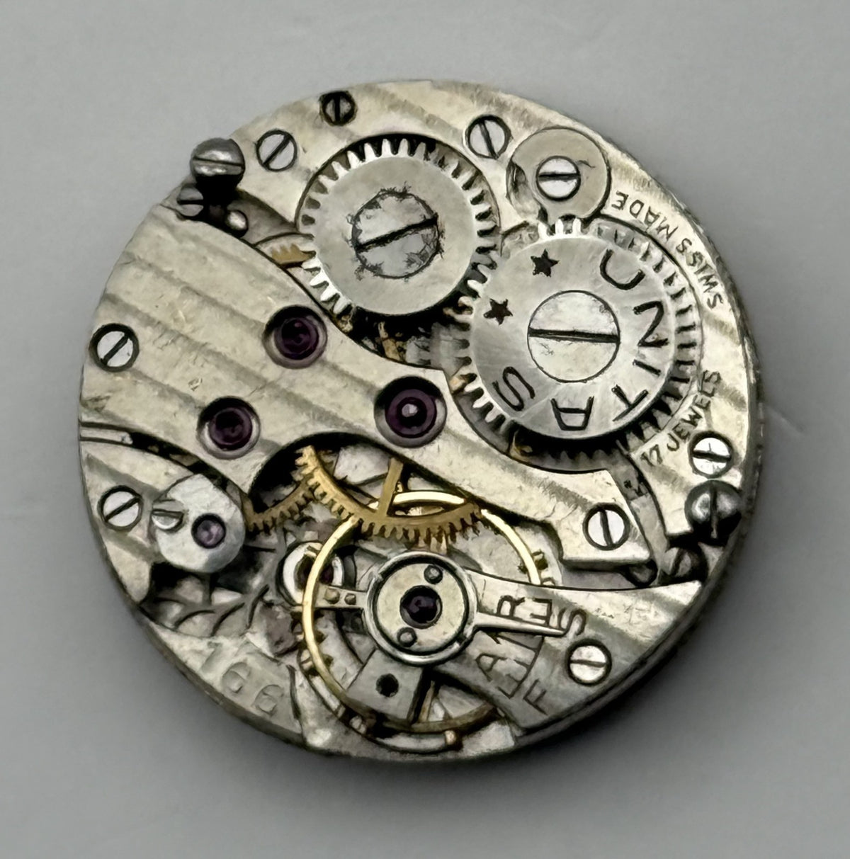 Unitas UT 166 Watch Movement 17 Jewels Swiss Manual Wind Parts Repair 19.6mm