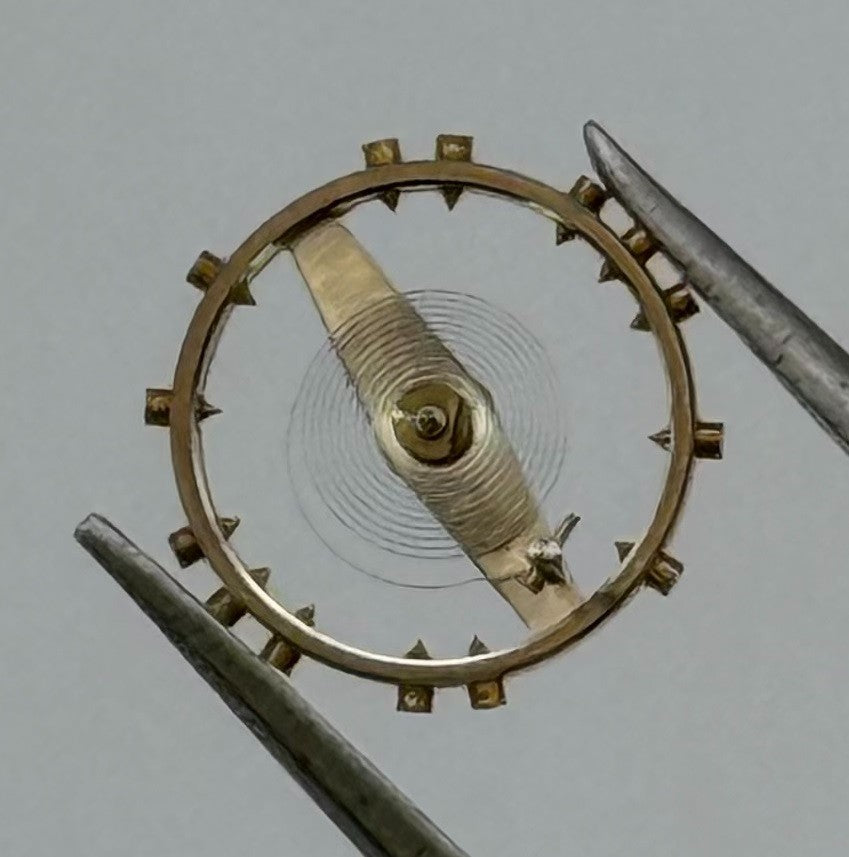 Derby 40 N Balance Wheel Complete And Spring 8¾’’’ 664 Watch Movement Parts NOS