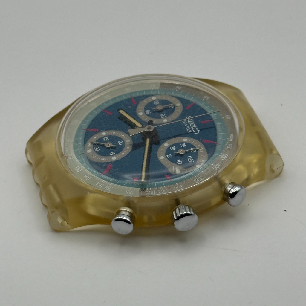Vintage Swatch Chrono Watch SCK100 Wild Card 1992 ETA Quartz Swiss 39mm Parts 