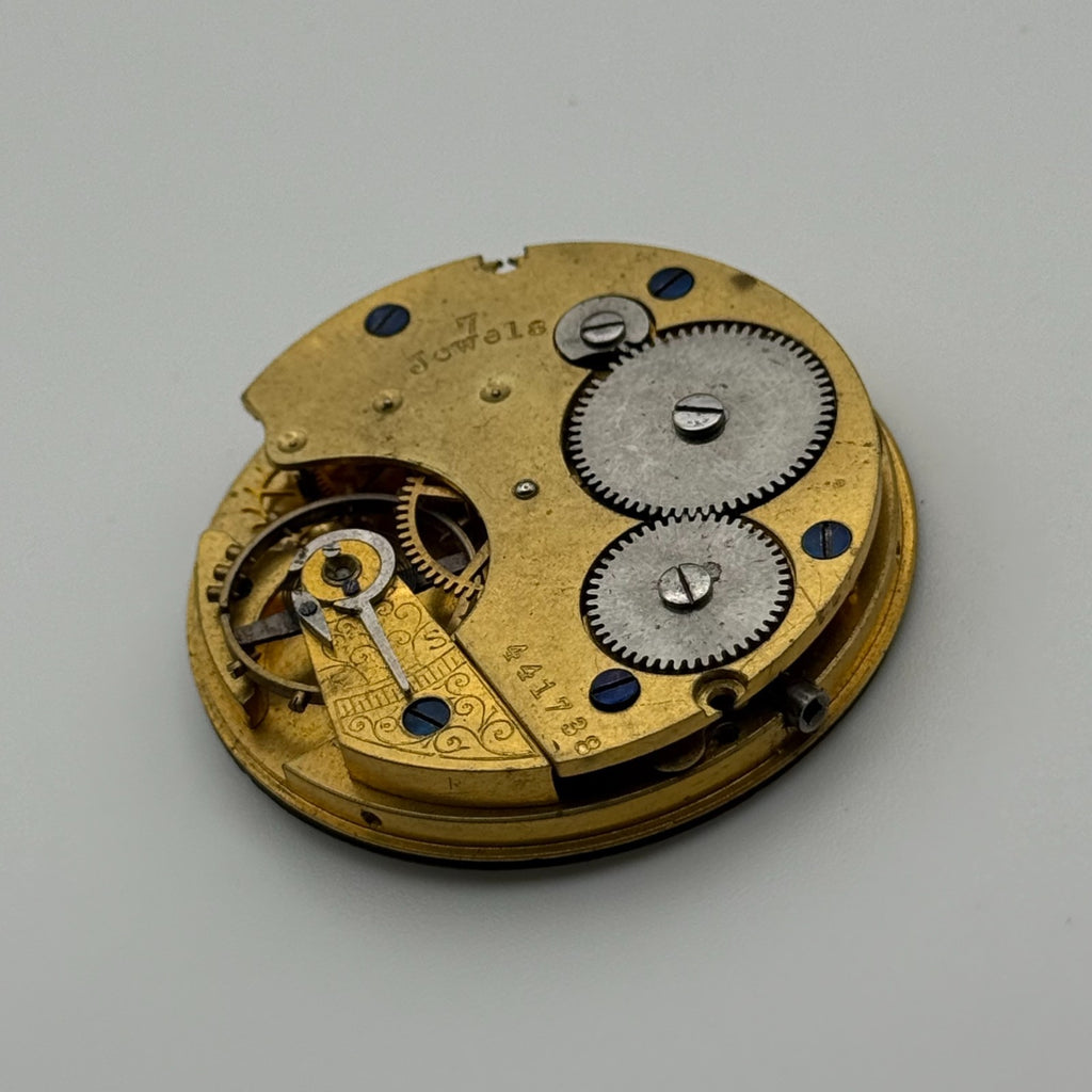 Swiss Lever Pocket Watch Movement - W&E Terry Manchester - Parts / Repair 43.1mm
