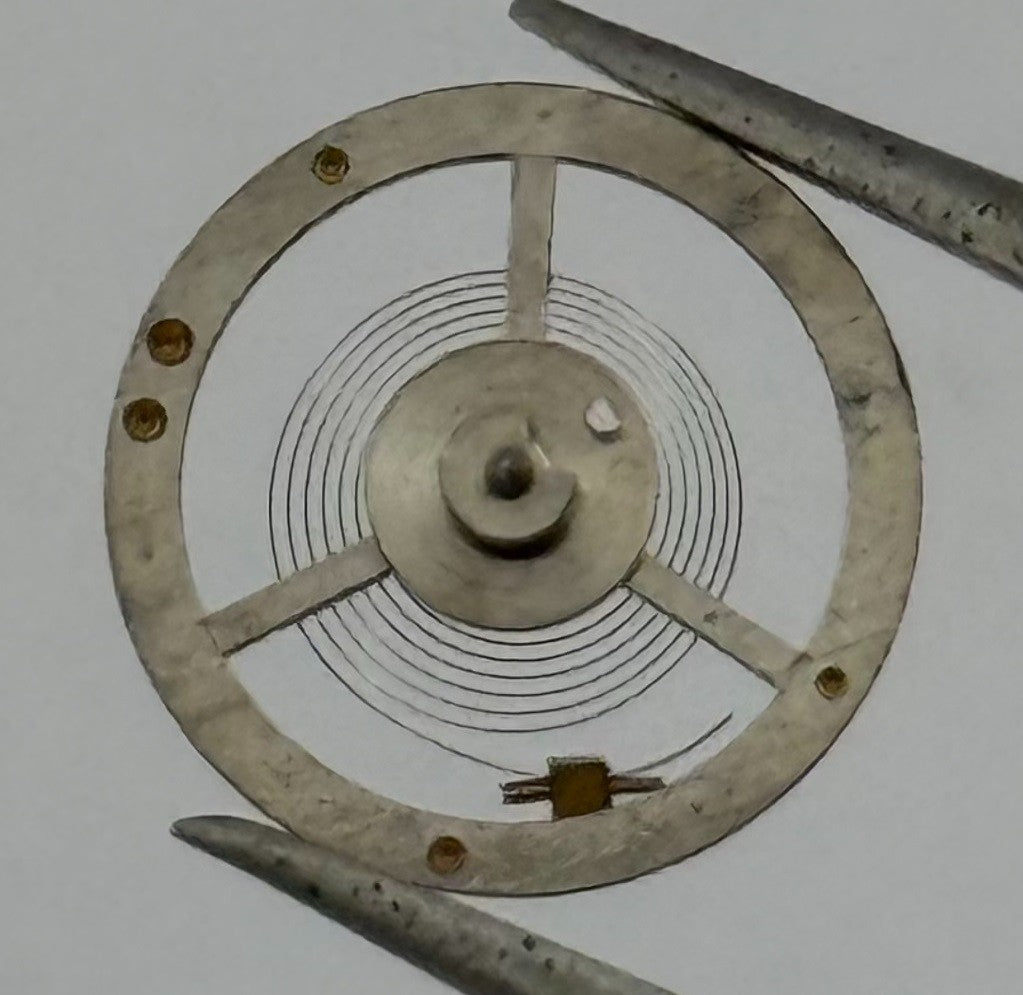 Brac 180 PL Balance Wheel Complete And Spring 12’’’ Watch Movement Parts NOS