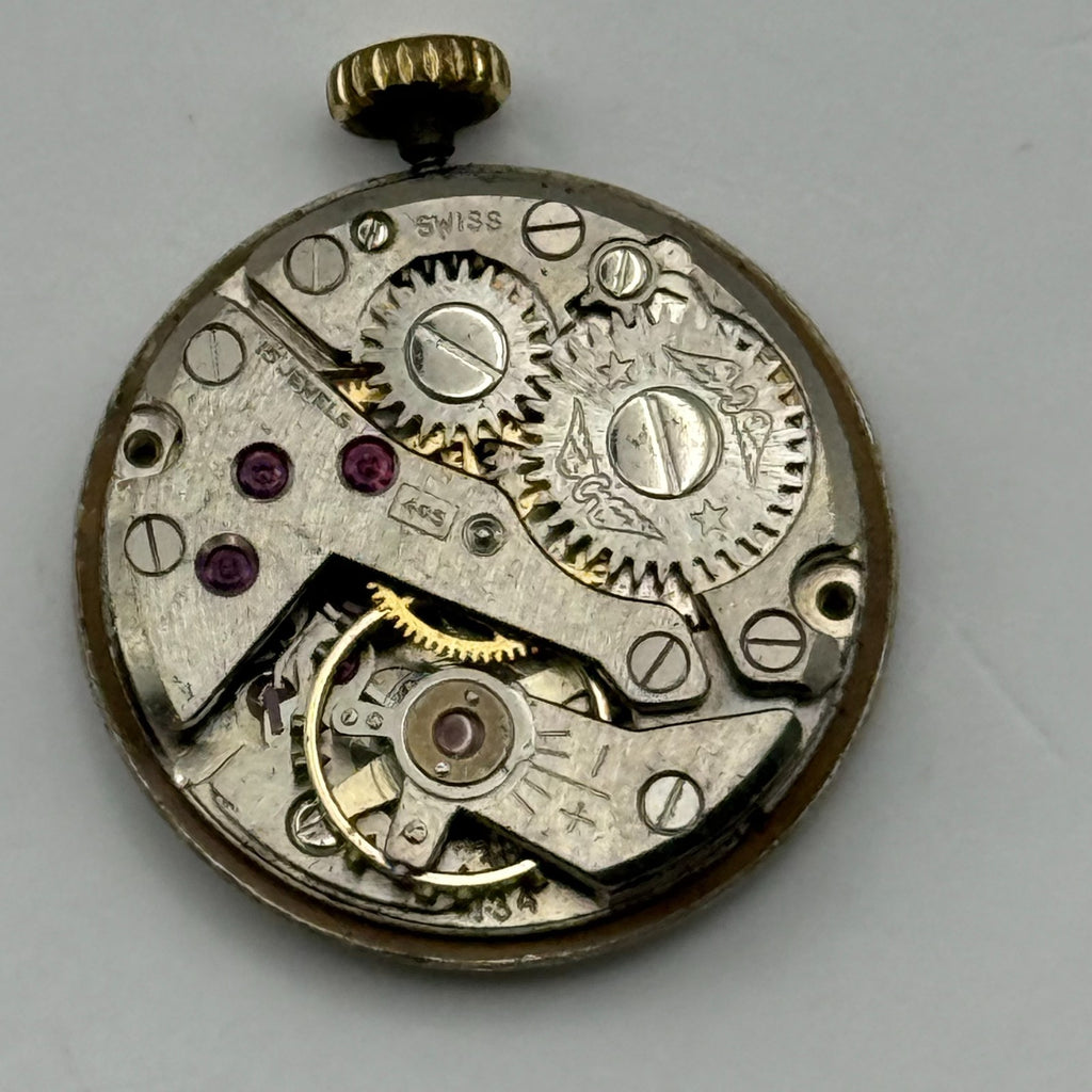 FHF 34 Watch Movement Rotary Ladies 15J Swiss Manual Wind Parts Repair 17.3mm