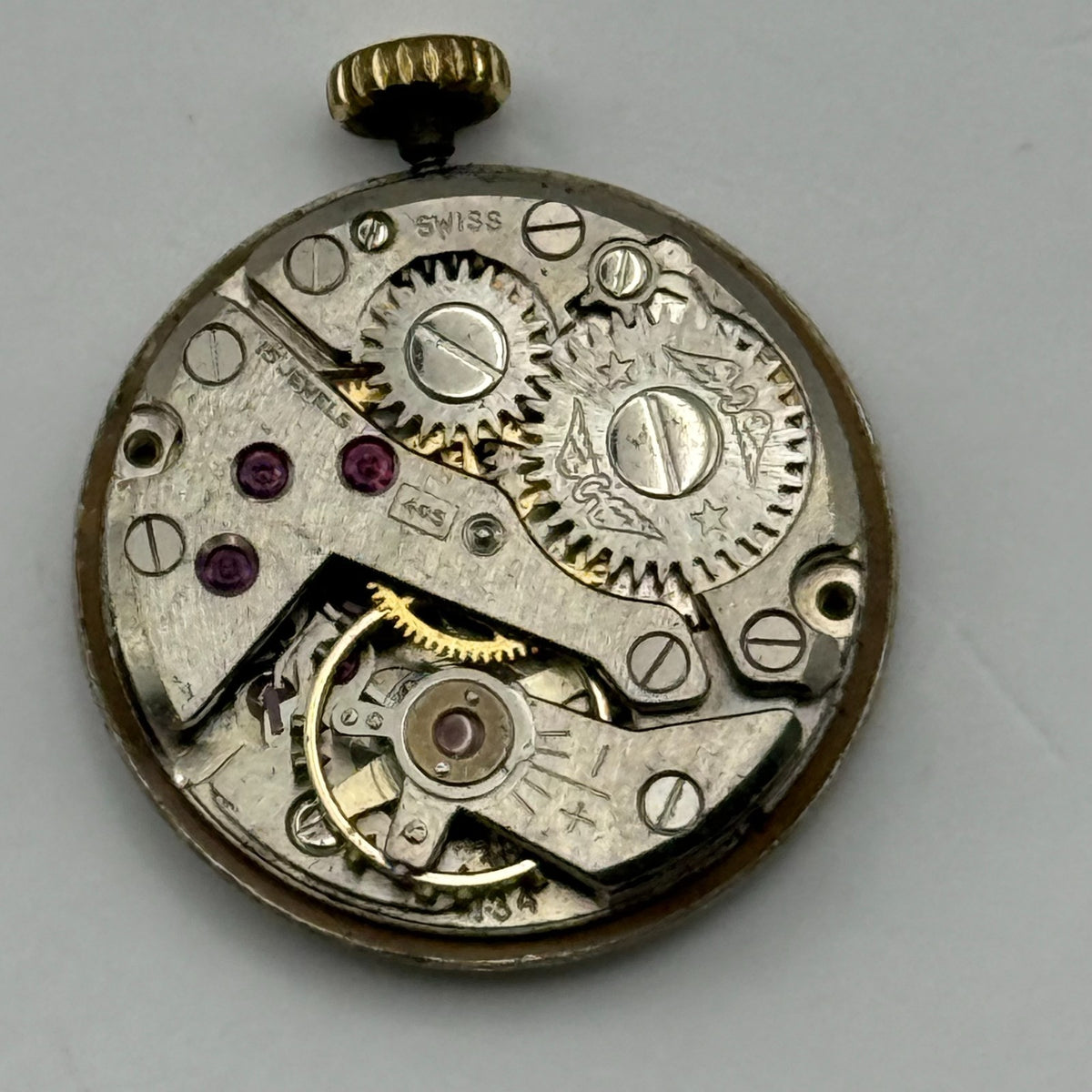 FHF 34 Watch Movement Rotary Ladies 15J Swiss Manual Wind Parts Repair 17.3mm