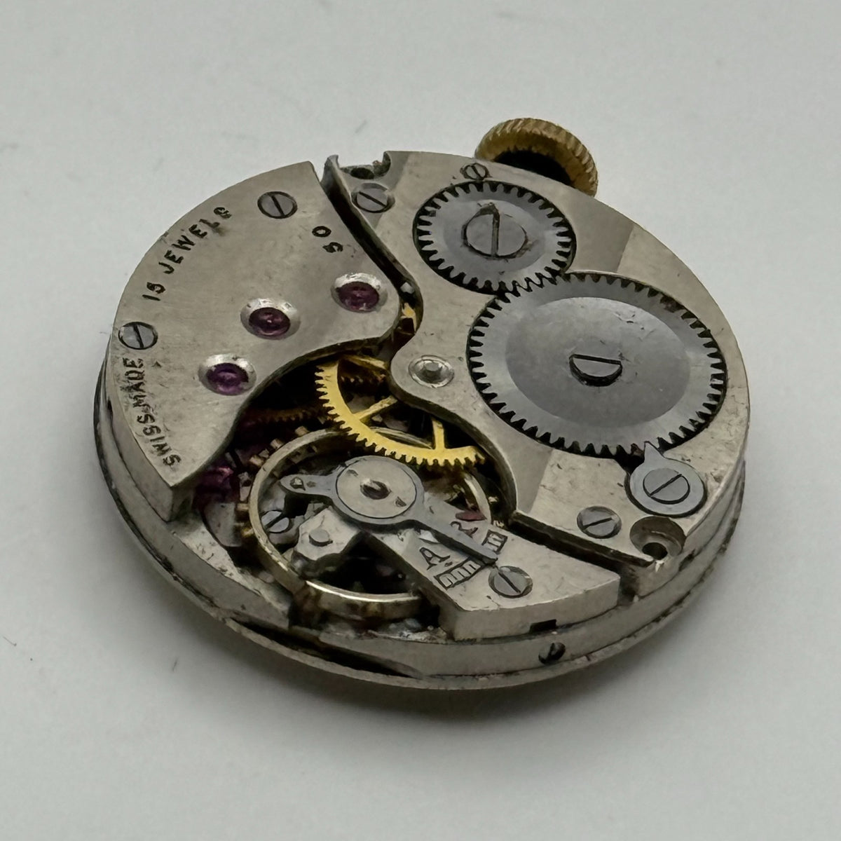 Revue 50 Watch Movement - Limit III - Running - For Parts / Repair - 22mm