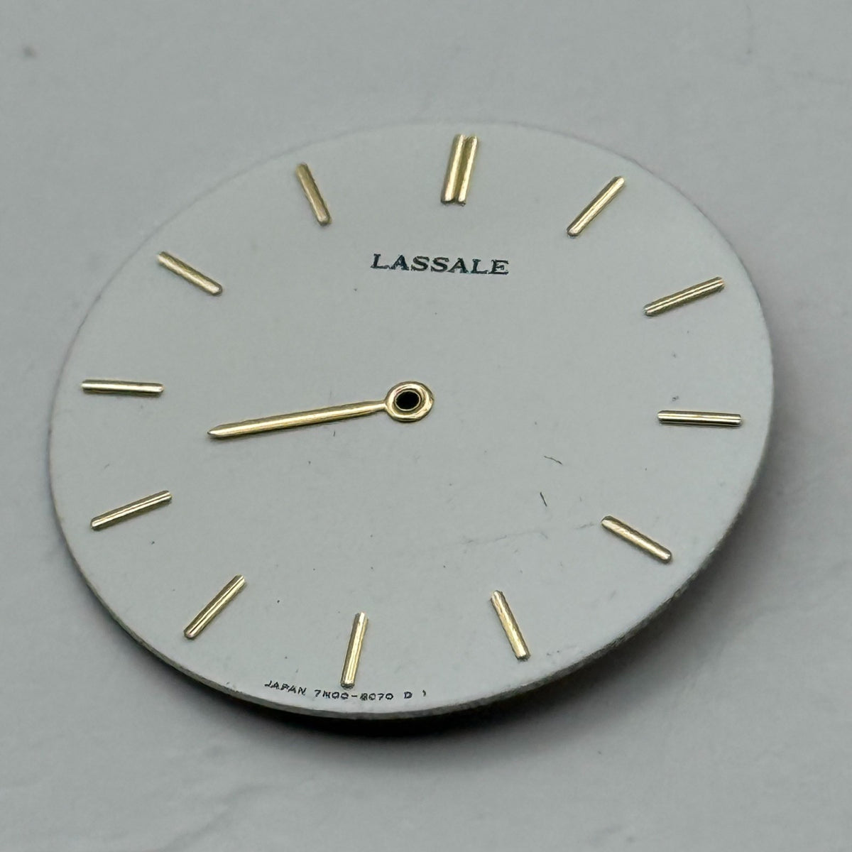 Seiko Lassale 7N00-8C70 Watch Dial White Japan Vintage Spare Parts Repair 28.4mm