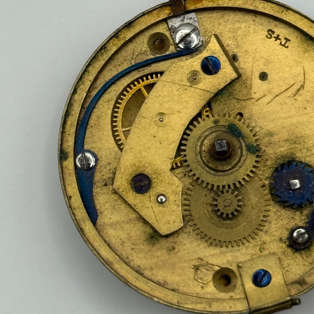 English Lever Fusee Pocket Watch Movement - G.H. Roc Cambridge - Parts / Repair