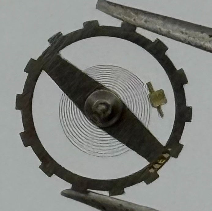 Lanco 576 PL Balance Wheel Complete And Spring 5’’’ Watch Movement Parts NOS