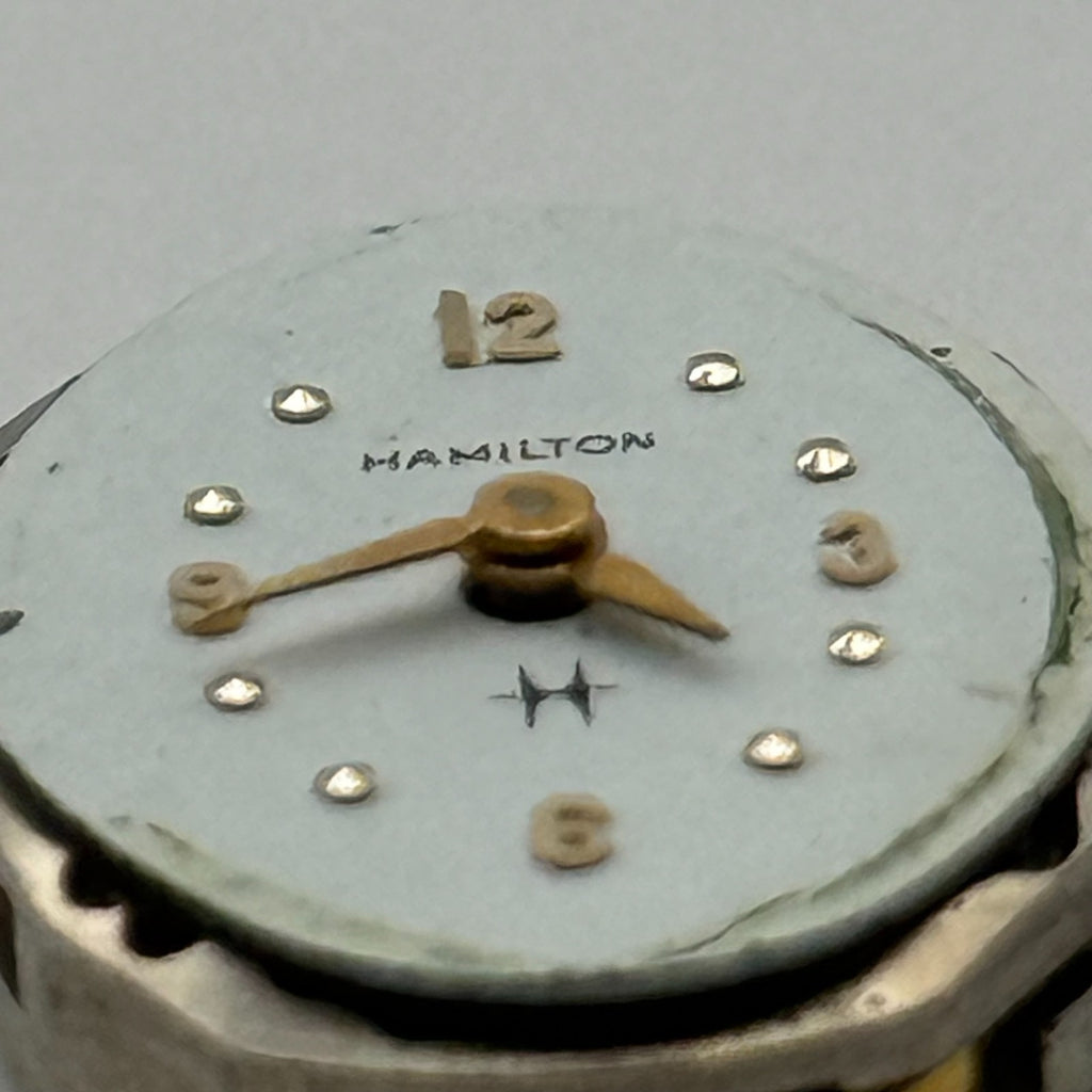 Hamilton 761 Watch Movement Running USA 22J Original Crown For Parts Repair 13mm