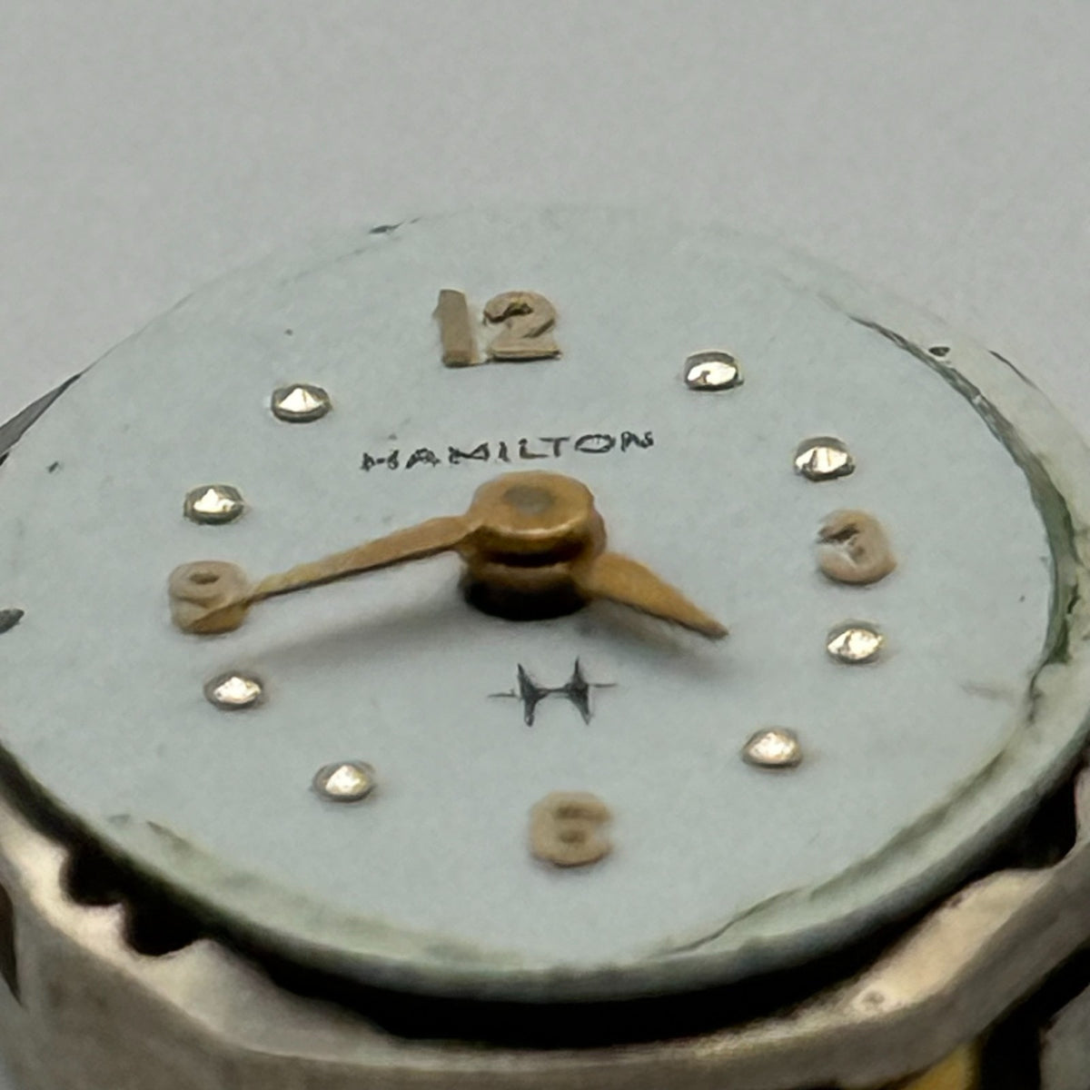 Hamilton 761 Watch Movement Running USA 22J Original Crown For Parts Repair 13mm