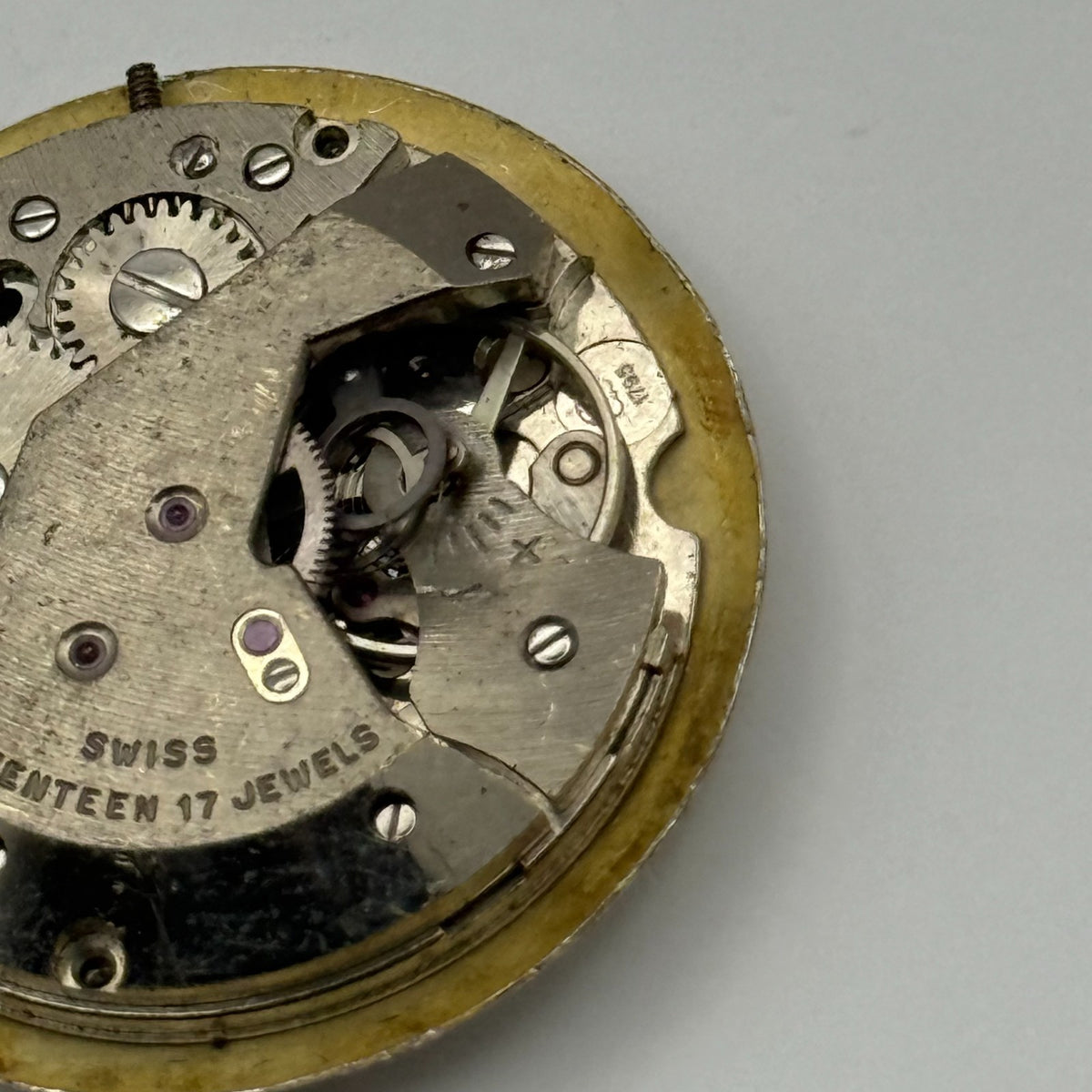 AS 1795 Watch Movement A. Schild 1795 Rotary 17J Incabloc Swiss Parts 25.9mm
