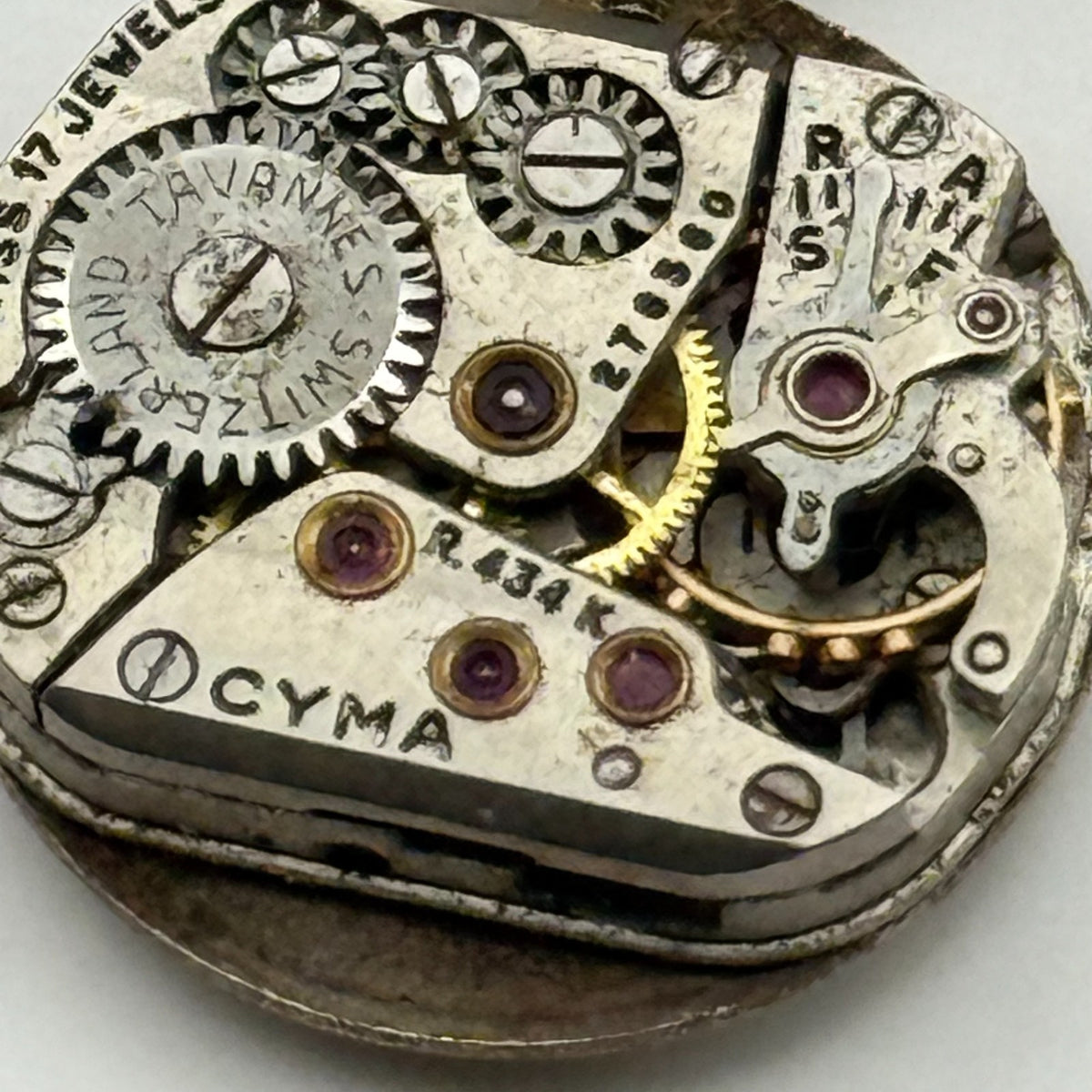 Cyma R434K Watch Movement Cymaflex 17 Jewels Swiss Manual Wind Parts 11.5mm