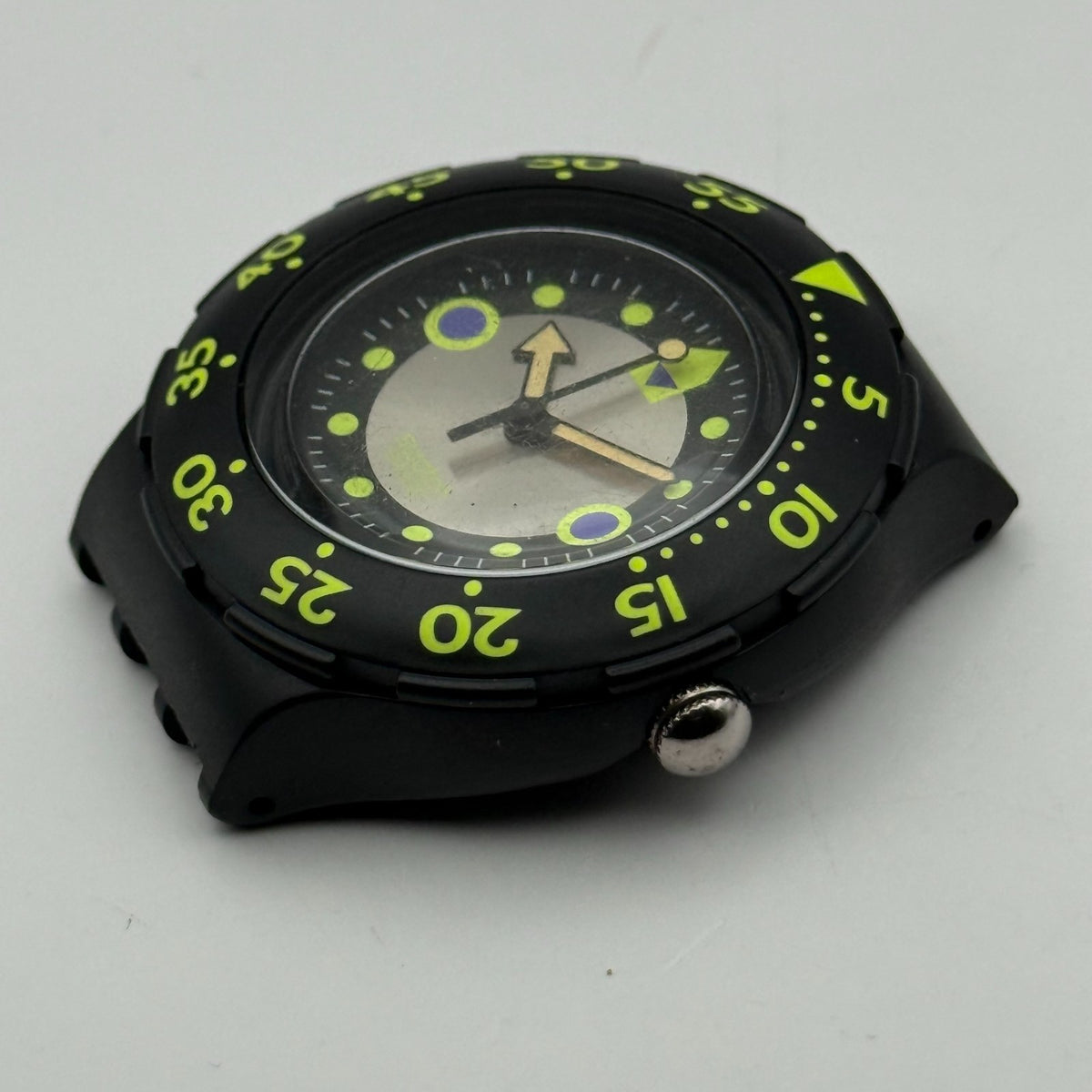 Vintage Swatch Scuba 200 Watch SDB102 Shamu Black Wave 1991 Swiss 40mm Parts