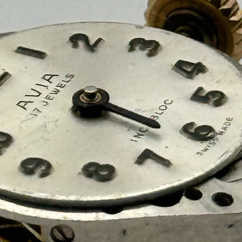 FEF 6662 Watch Movement Avia 17 Jewels Swiss Manual Wind Parts Repair 15.3mm