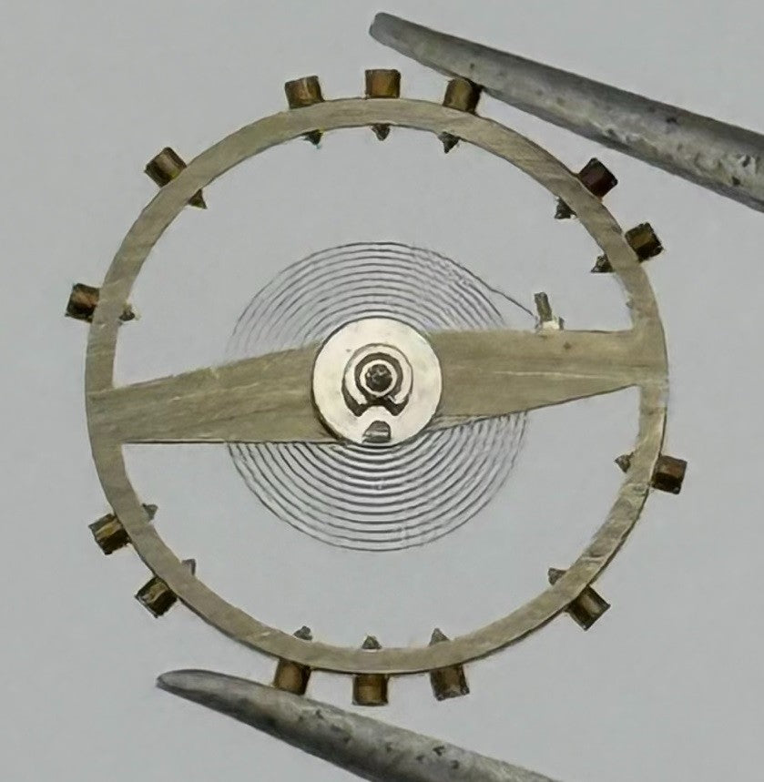 Tissot 27 SSR Balance Wheel Complete And Spring Renata 575 Watch Movement Parts