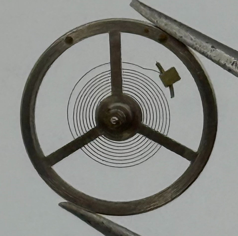 Oris 521 Balance Wheel Complete And Spring Watch Movement Parts NOS