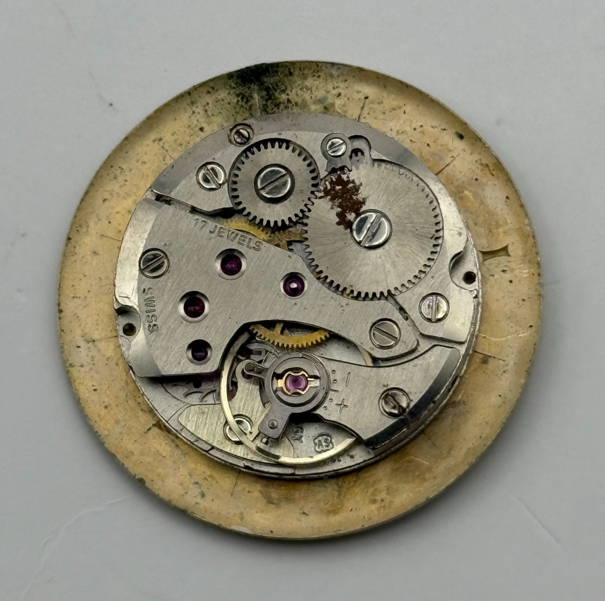 AS 1790/92 Watch Movement A. Schild Jupex 17 Jewels Swiss Manual Wind Parts