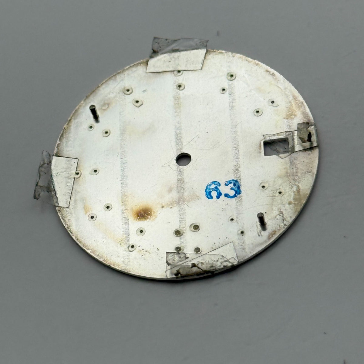Seiko 7N42-0R05 Watch Dial 100M Silver Japan Vintage Spare Parts Repair 29.4mm