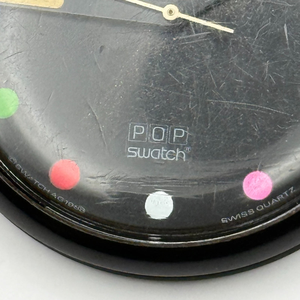 Vintage Swatch Pop Watch PWBB109 Rainbow Dots 1988 Swiss 39mm Parts Repair