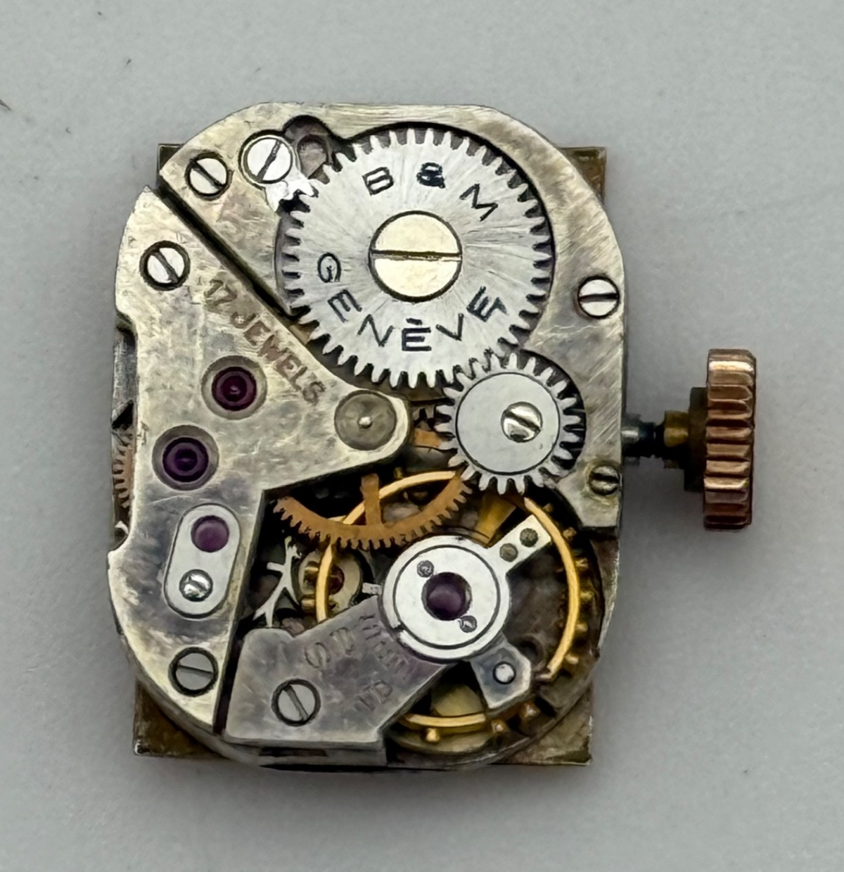 Baume Mercier Geneve B&M Watch Movement Ladies Manual Vintage Swiss Parts 12.4mm