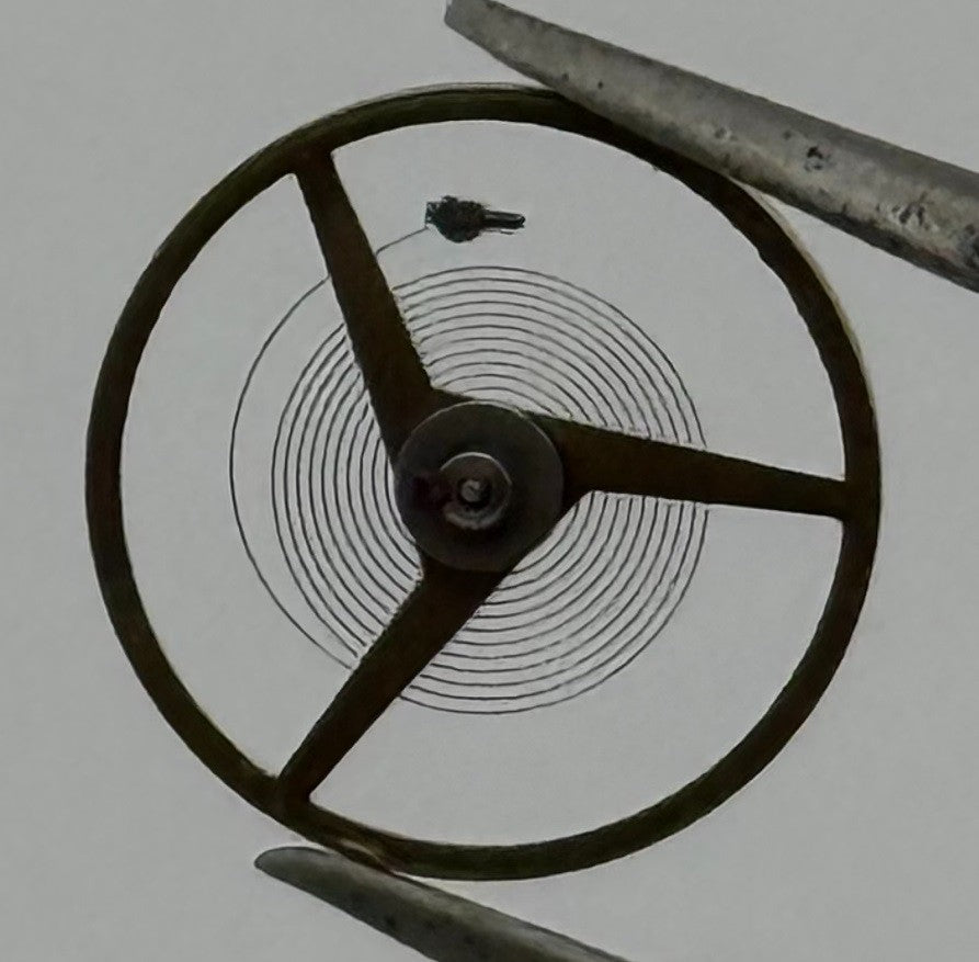 Peseux 7040 Balance Wheel Complete And Spring Renata 1681 M Watch Movement Parts