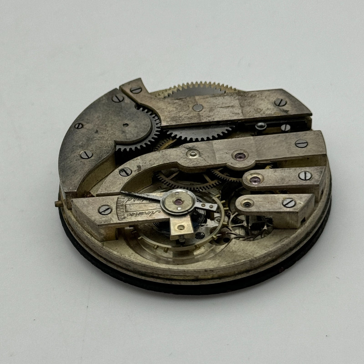 Unidentified Open Face Swiss Balance Ok Pocket Watch Movement Parts 42.5mm