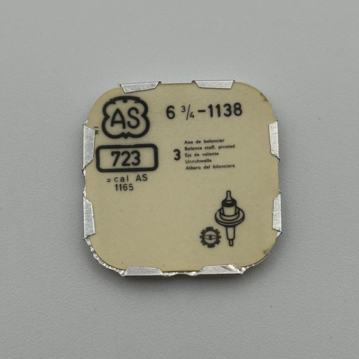 AS 1138 Balance Staff Pack Of 3 - 6 3/4 - 723 - New Old Stock - Watch Parts
