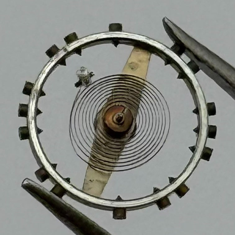 PUW 49 Balance Wheel Complete And Spring 5¼’’’ 371 Watch Movement Parts NOS