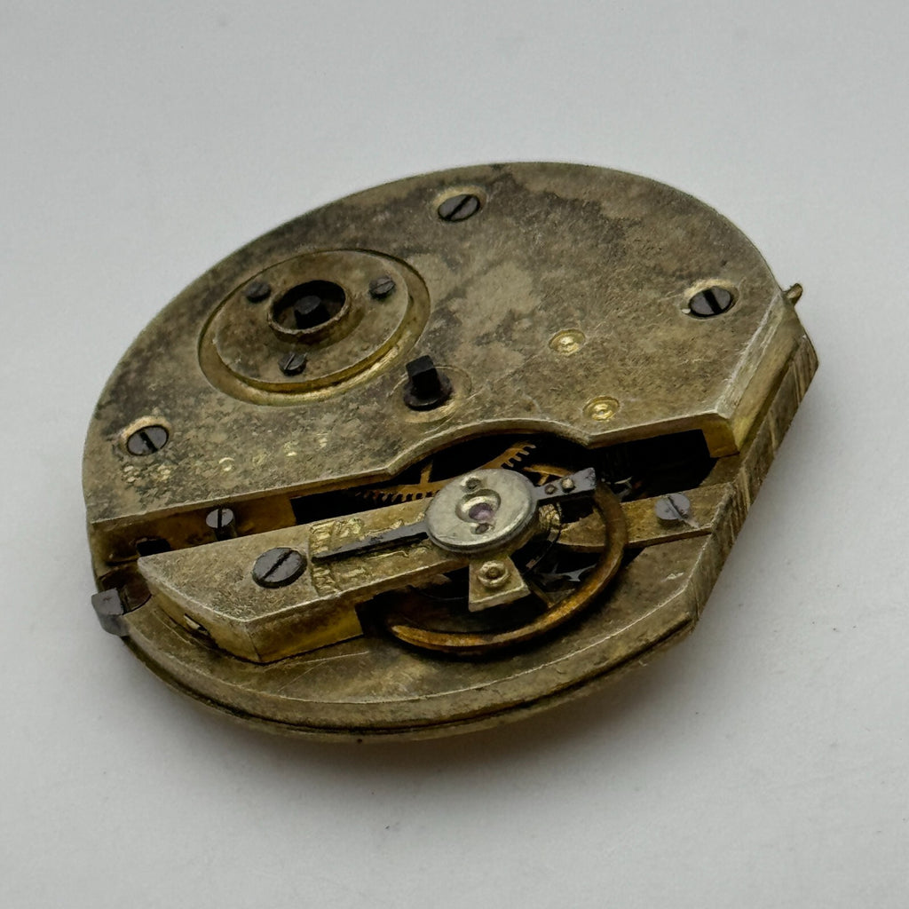 Antique Pocket Watch Movement Key Wound Parts Repair Spares 35.9mm