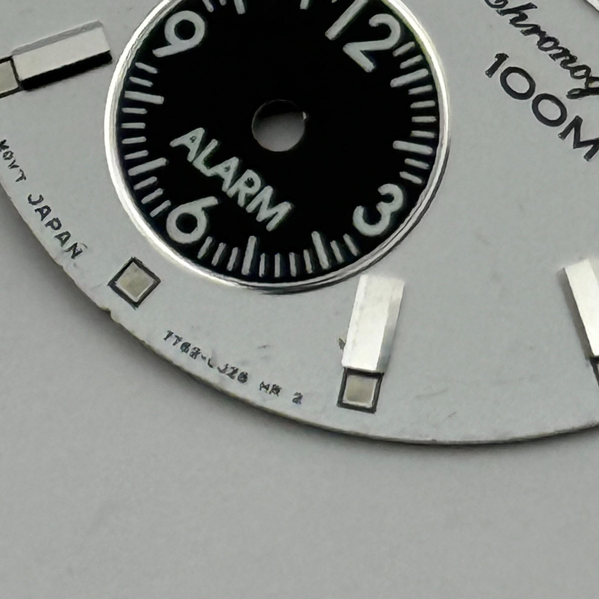 Seiko 7T62 Watch Dial Chronograph Alarm 100M White Spare Parts Repair 27.9mm