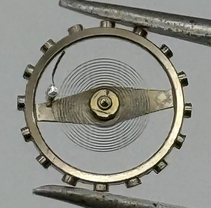 EB 1450 Balance Wheel Complete And Spring 6x8’’ Watch Movement Parts Vintage NOS