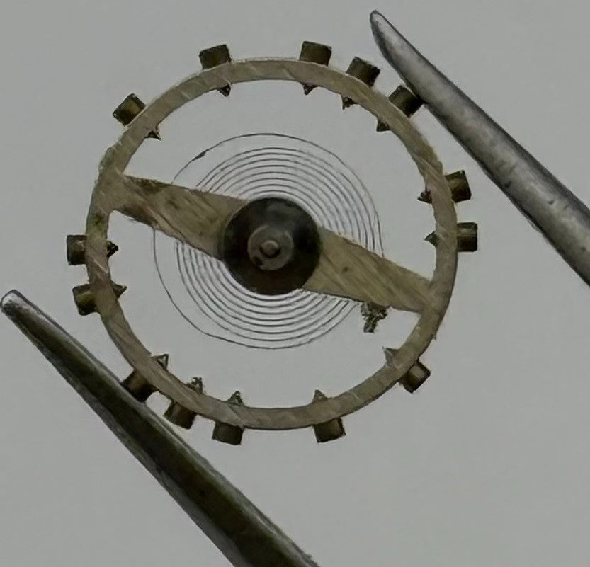 O. Maire 140 Balance Wheel Complete And Spring 8¾’’’ Watch Movement Parts NOS