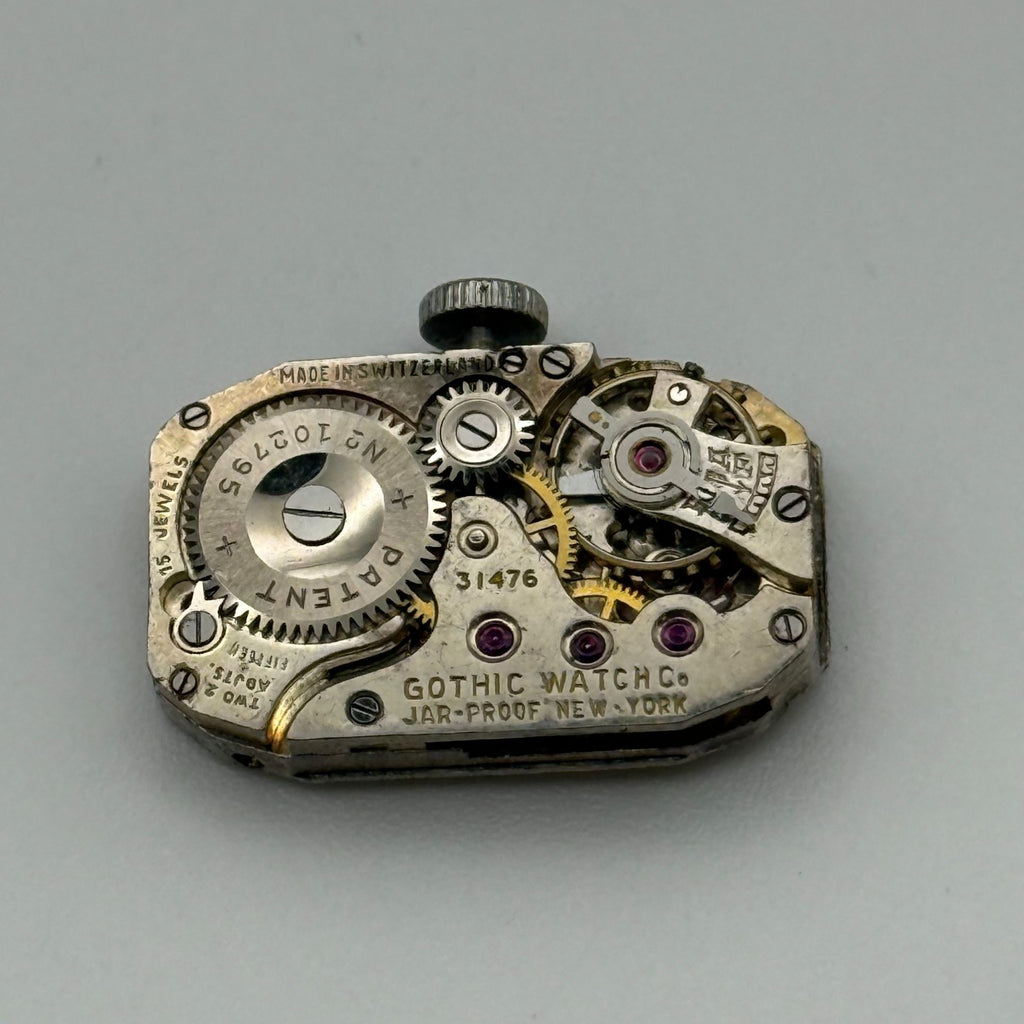 Gothic Watch Co 3/476 Watch Movement - Running - For Parts / Repair