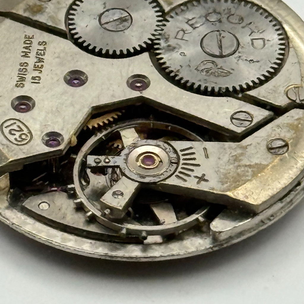 Record 620 Watch Movement - 15 Jewels - For Parts / Repair - 27mm