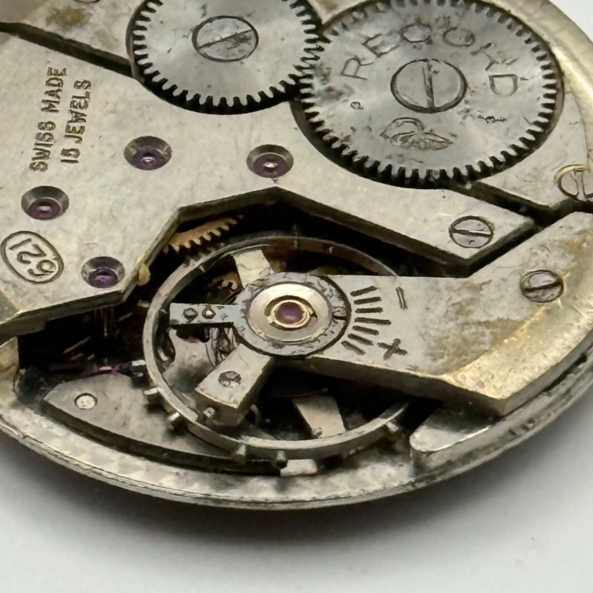 Record 620 Watch Movement - 15 Jewels - For Parts / Repair - 27mm